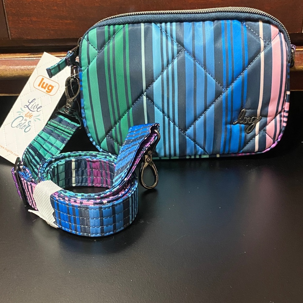 Lug Coupe SE Multicolor Striped Quilted Crossbody Bag